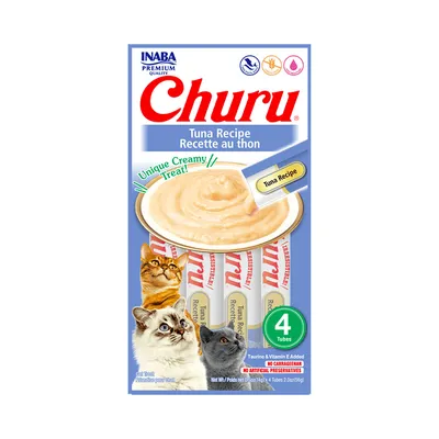 Petisco Líquido Inaba Churu Sabor Atum para Gatos 4 unidades 56 g