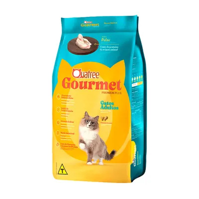 Ração Quatree Gourmet Peixe para Gatos Adultos 10,1 kg
