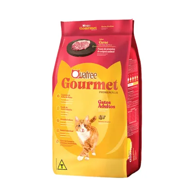 Ração Quatree Gourmet Carne para Gatos Adultos