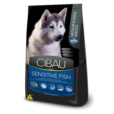 Ração Farmina Cibau Peixe para Cães Adultos Sensíveis de Raças Médias e Grandes 12 kg