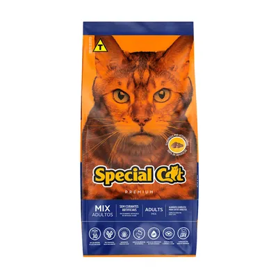 Ração Seca Special Cat Sabor Mix para Gatos Adultos 10,1 kg