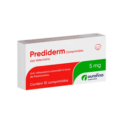 Anti-Inflamatório Prediderm 5mg para Cães –10 Comprimidos