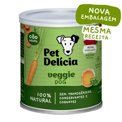 Ração Úmida Pet Delícia Canine Veggie Dog para Cães Adultos - 320g