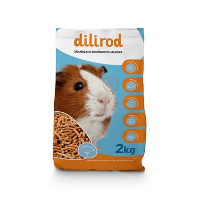 Granulado Higiênico de Madeira DiliRod para Roedores – 2kg