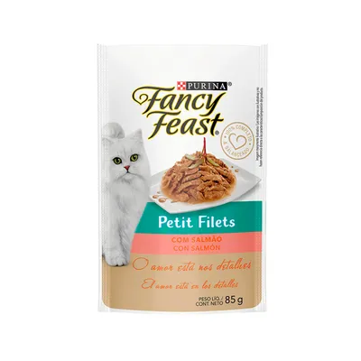 Ração Úmida Purina Fancy Feast Petit Filet Salmão para Gatos Adultos 85 g