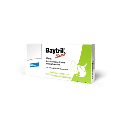 Baytril Flavour 15mg Antimicrobiano