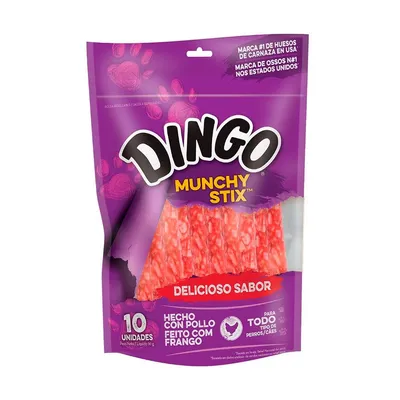 Petisco Dingo Munchy Stix para Cães
