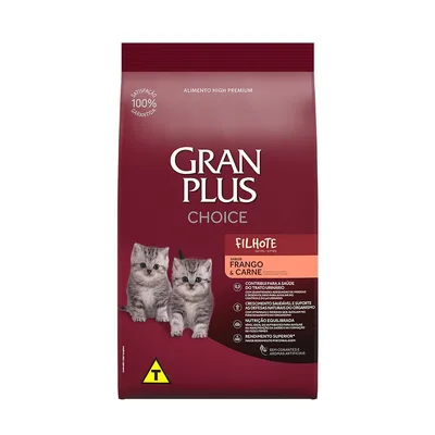 Ração GranPlus Choice Gatos Filhotes Frango e Carne