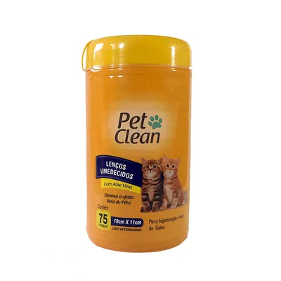 Lenço Umedecido para Gato Pet Clean