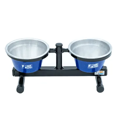 Comedouro Duplo Premium NF Pet Azul