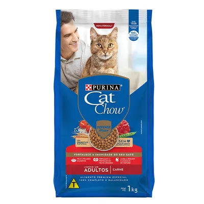 Ração Cat Chow Gatos Adultos Carne