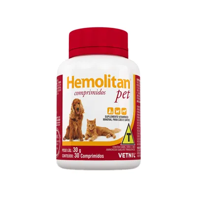 Hemolitan Pet Comprimidos Cães e Gatos