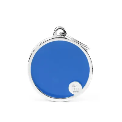 Placa de Identificação Handmade Círculo Azul MyFamily