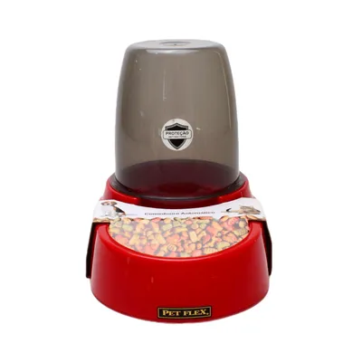 Comedouro Automático Pet Flex Vermelho
