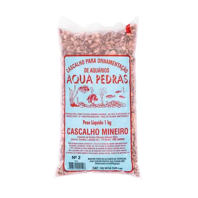 Cascalho Mineiro para Aquário Nº 2 Aqua Pedras