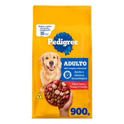Ração Pedigree Cães Adultos Raças Médias e Grandes Carne, Frango e Cereais