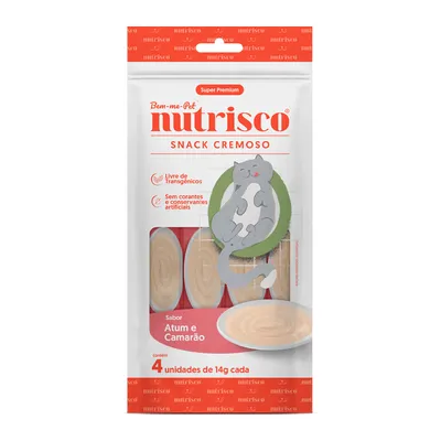 Petisco Cremoso Nutrisco para Gatos Atum e Camarão
