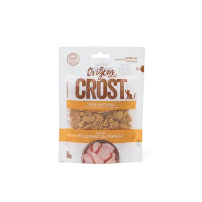 Petisco Gatos Origem Natural Crost Filezinho de Frango