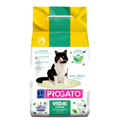 Granulado Higiênico Biodegradável Progato Vida Clean