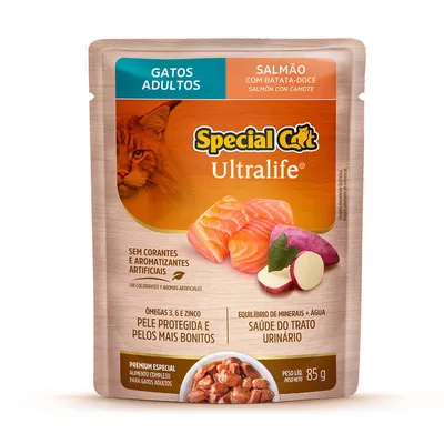 Ração Úmida Special Cat Ultralife Gatos Adultos Salmão