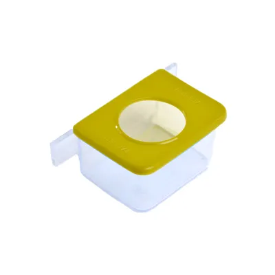 Comedouro 1 Furo com Gancho Alvorada Amarelo