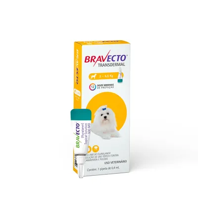 Antipulgas Bravecto Transdermal Cães 2 a 4,5 kg