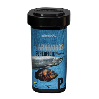 Ração para Peixes Carnívoros de Superfície com Alho Nutricon