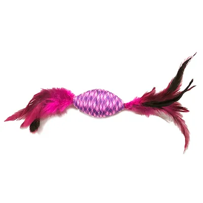 Brinquedo para Gatos Bolinha Luxo com Penas Savana Pet