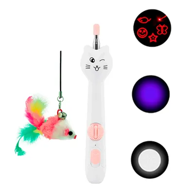 Varinha para Gatos com Luz e Laser Rosa Savana Pet