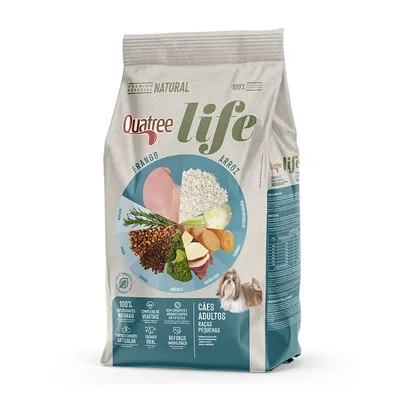 Ração Quatree Life Cães Adultos Raças Pequenas Frango