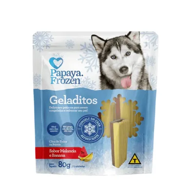 Petisco Geladitos Frozen Banana e Melancia Cães Adultos Papaya Pets