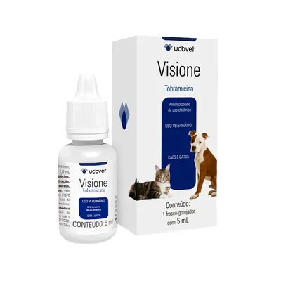 Colírio Visione para Cães e Gatos UCB Vet