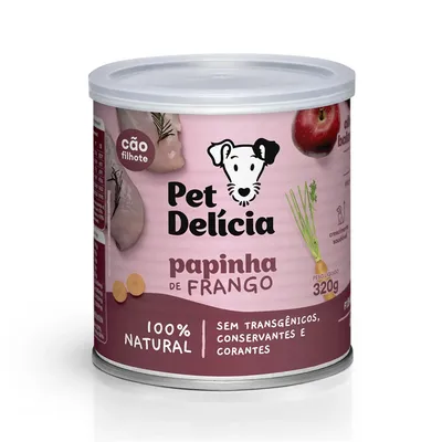 Ração Úmida Pet Delícia Cães Filhotes Papinha de Frango