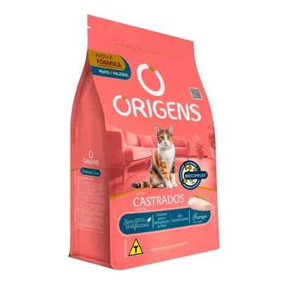 Ração Origens Gatos Castrados Frango