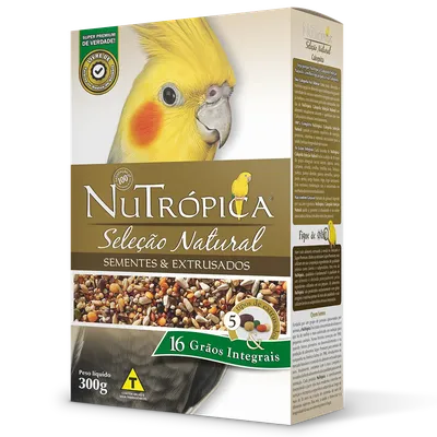 Ração Nutrópica Sementes e Extrusados Natural para Calopsitas