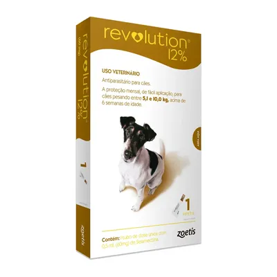 Antipulgas Revolution 12% para Cães de 5,1kg a 10kg