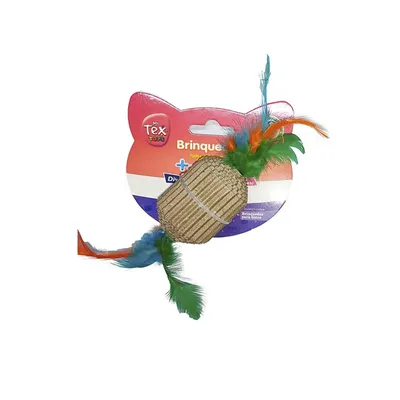 Brinquedo Papelão com Penas Tex Pets