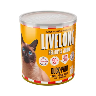 Ração Úmida Natural para Gatos Livelong Sensitive Pato