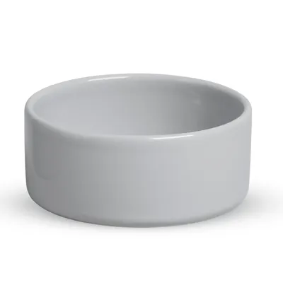 Comedouro Porcelana Grande Cinza