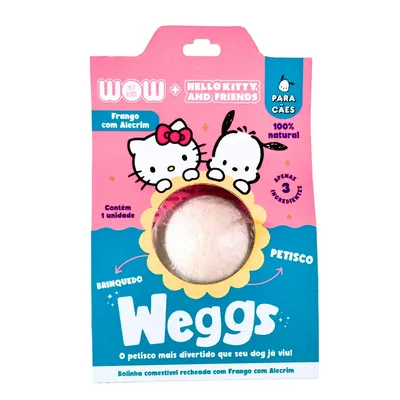 Petisco Weggs para Cães Hello Kitty Frango e Alecrim Wow