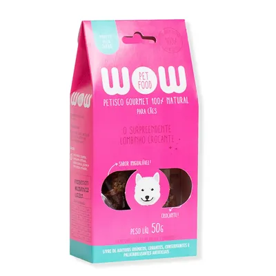 Petisco Gourmet para Cães Lombinho Crocante Wow