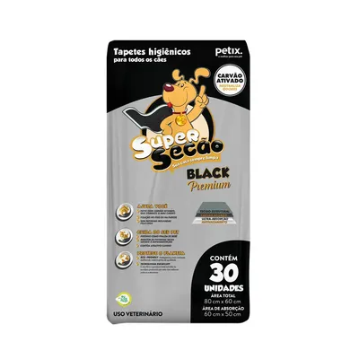 Tapete Higiênico Super Secão Black Premium 80x60cm