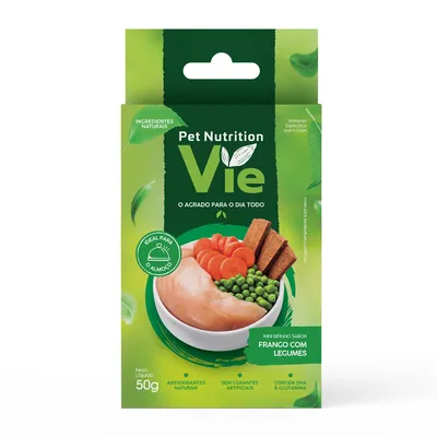 Petisco Pet Nutrition Vie para Cães Frango e Legumes