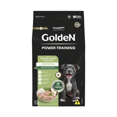 Ração Golden Power Cães Filhotes Training Frango e Arroz