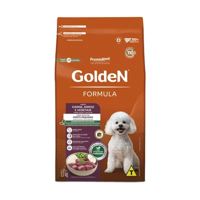 Ração Golden Formula Cães Adultos Raças Pequenas Carne, Arroz e Vegetais Mini Bits