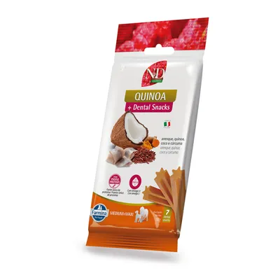 Petisco Dental N&D Quinoa Cães Médios e Grandes Arenque, Quinoa, Coco e Cúrcuma