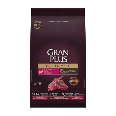 Ração GranPlus Gourmet Cães Adultos Mini Ovelha e Arroz