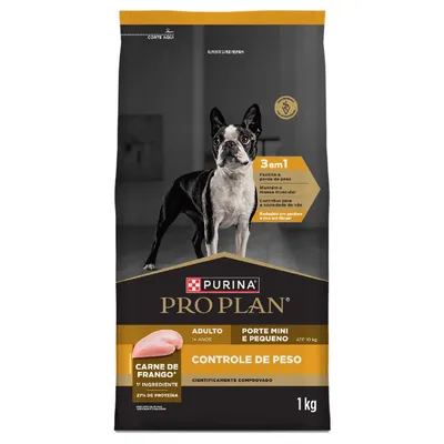 Ração Pro Plan Controle de Peso Cães Adultos Mini e Pequeno Frango
