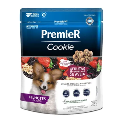 Cookie Premier Cães Filhotes Frutas Vermelhas e Aveia