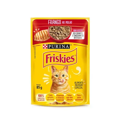 Ração Úmida Friskies Gatos Adultos Frango ao Molho